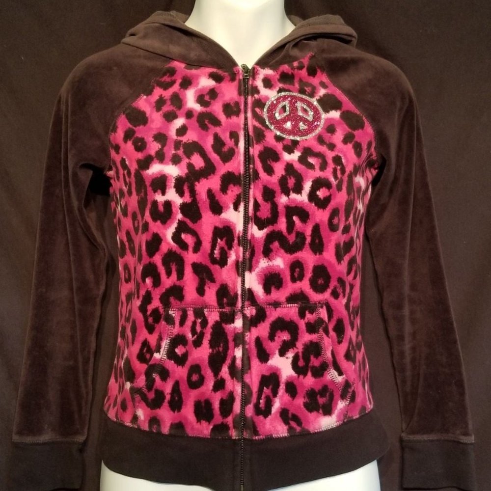 Justice Girls Size 10 Full Zip Hooded Sweater